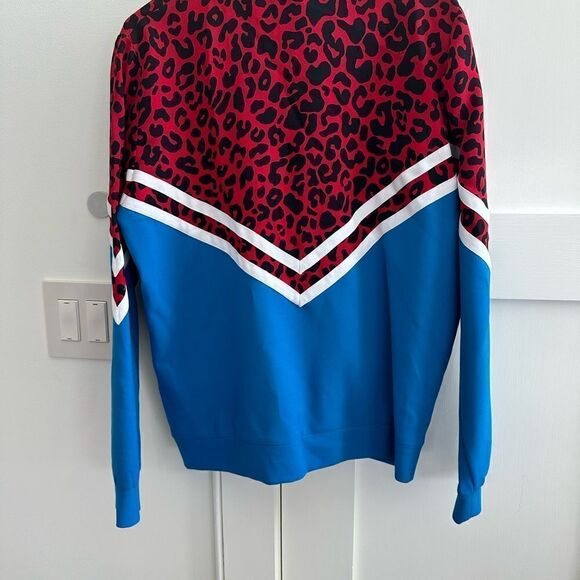 No. 21 blue zip up jacket with thread and black leopard print and white -Size 44 - Picture 14 of 17
